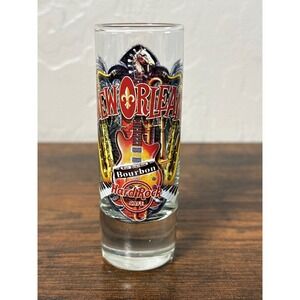 Hard Rock Cafe New Orleans Shot Glass Shooter Bourbon Street Music Guitar Glass